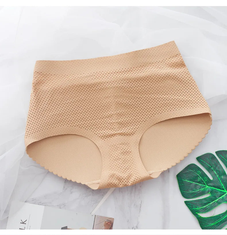 Mid Waist Rib Padded Panty Style Butt Lifter Hip Enhancer 5009