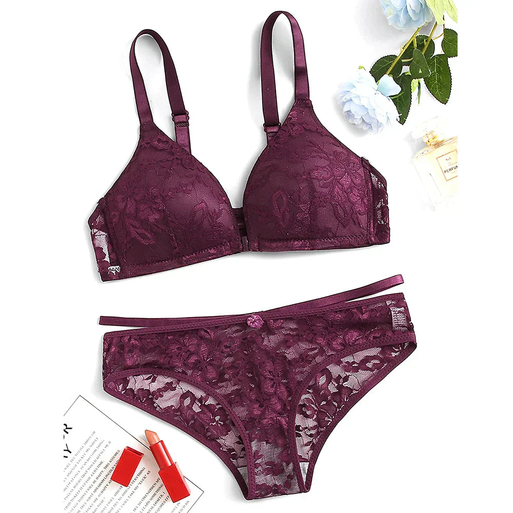 Max Front Open Padded Bra and Panty Set