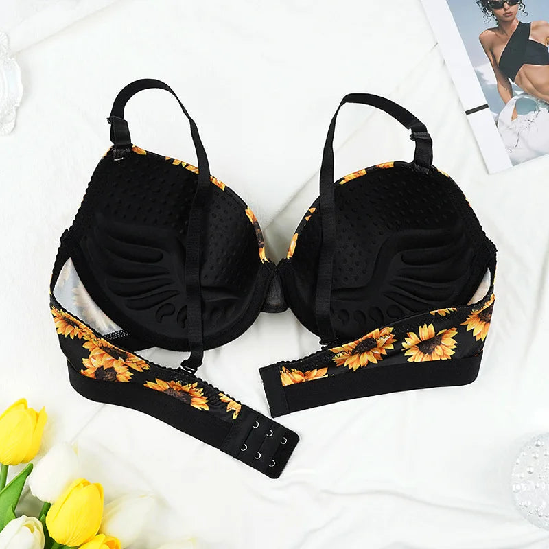 Bex Printed Padded Bra and Panty Set