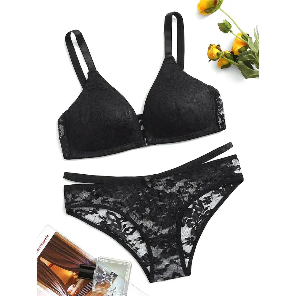 Max Front Open Padded Bra and Panty Set